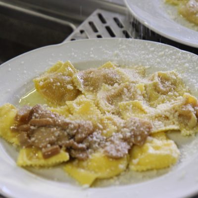 trattoria parma - tortelli di patate e funghi